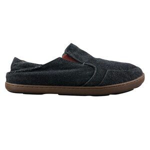 OluKai Men's Size 10 Nohea Wool Grey Textile Closed Toe Slip On Loafers Casual